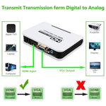 Cáp chuyển đổi HDMI sang VGA 1080P kỹ thuật số sang analog cho Xbox 360 PS3 PS4 PC Laptop TV Box Máy chiếu, HDMI sang VGA (màu trắng)