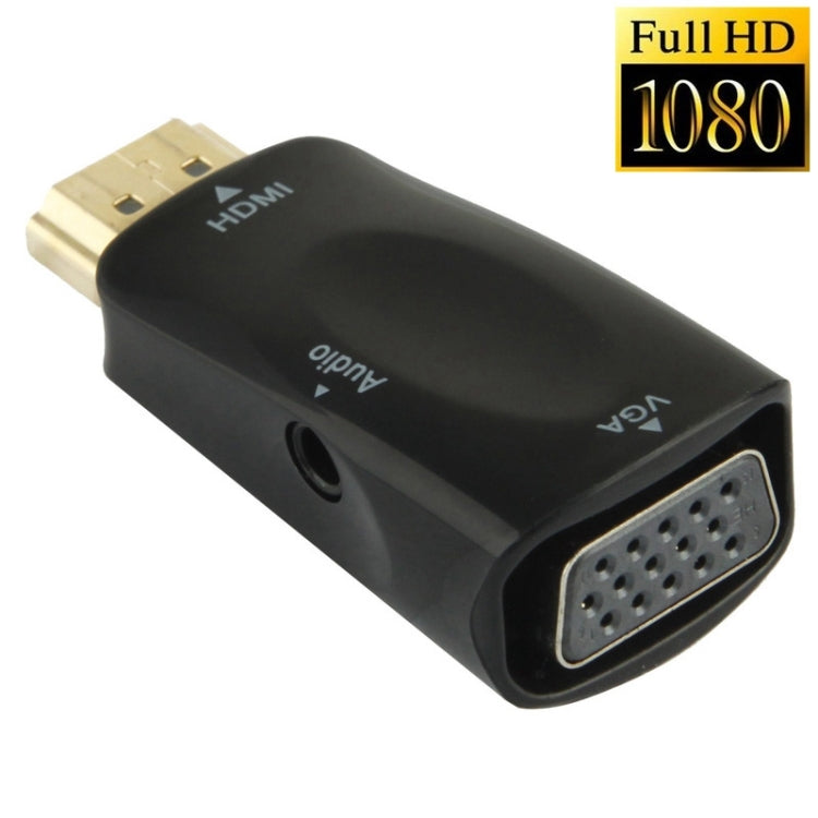 Bộ chuyển đổi HDMI Full HD 1080P sang VGA và âm thanh cho HDTV / Màn hình / Máy chiếu, HDMI đực sang VGA + âm thanh (Đen), HDMI đực sang VGA + âm thanh (Trắng)