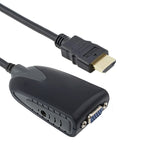 Bộ chuyển đổi HDMI đực sang VGA cái kèm cáp âm thanh, chiều dài: 50cm