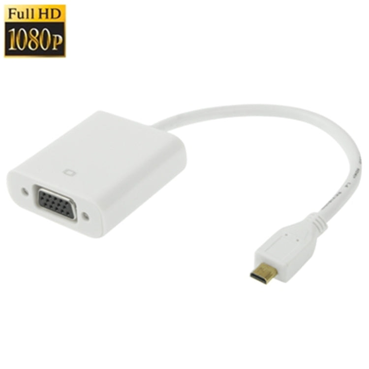 Cáp chuyển đổi video Micro HDMI đực sang VGA cái dài 22cm, hỗ trợ Full HD 1080P, Micro HDMI đực sang VGA cái