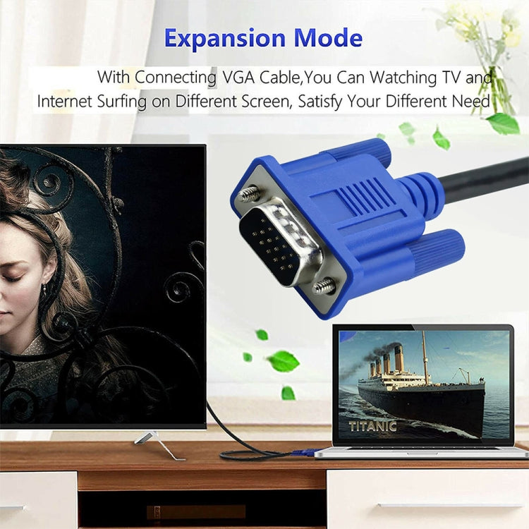 Cáp VGA 15 chân đực sang VGA 15 chân đực dài 1.5m chất lượng cao cho màn hình LCD / máy chiếu, 1.5m