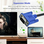 Dây cáp VGA 15 chân đực sang VGA 15 chân đực chất lượng cao dài 1.8m cho màn hình LCD / máy chiếu, 1.8m