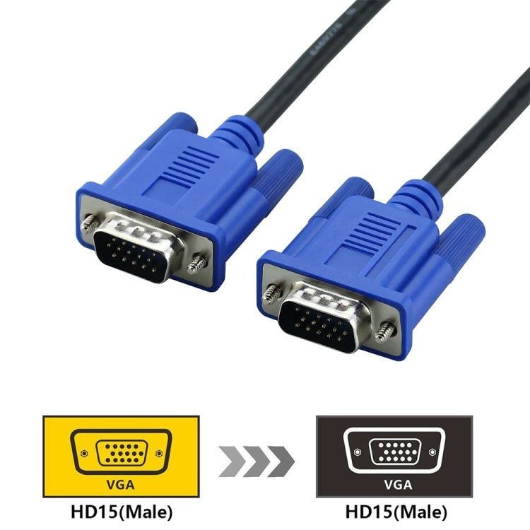 Dây cáp VGA 15 chân đực sang VGA 15 chân đực chất lượng cao dài 3m cho màn hình LCD / máy chiếu, 3m
