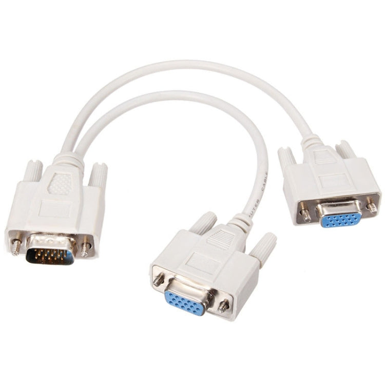 Dây chia VGA SVGA HDB15 đực sang 2 cái, chiều dài: 32.5cm, S-PC-0415, S-PC-0415A