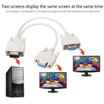 Dây chia VGA SVGA HDB15 đực sang 2 cái, chiều dài: 32.5cm, S-PC-0415, S-PC-0415A