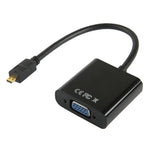 Cáp chuyển đổi video Micro HDMI đực sang VGA cái dài 22cm Full HD 1080P kèm cáp âm thanh, Micro HDMI