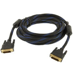 Cáp Video Dây Dẫn Nam Nam DVI-I Liên Kết Đôi 24+5 Chân Kiểu Lưới Nylon, Chiều Dài: 3m, DVI 24+5 3m