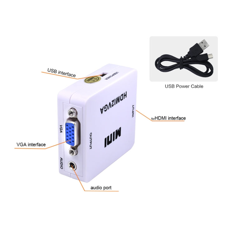 Bộ chuyển đổi âm thanh Mini HDMI sang VGA, Mini HDMI sang VGA