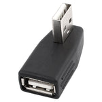 Bộ chuyển đổi USB 2.0 AM sang AF góc 90 độ, hỗ trợ chức năng OTG, góc phải 90 độ, góc trái 90 độ