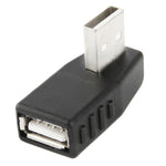 Bộ chuyển đổi USB 2.0 AM sang AF góc 90 độ, hỗ trợ chức năng OTG, góc phải 90 độ, góc trái 90 độ