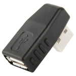 Bộ chuyển đổi USB 2.0 AM sang AF góc 90 độ, hỗ trợ chức năng OTG, góc phải 90 độ, góc trái 90 độ