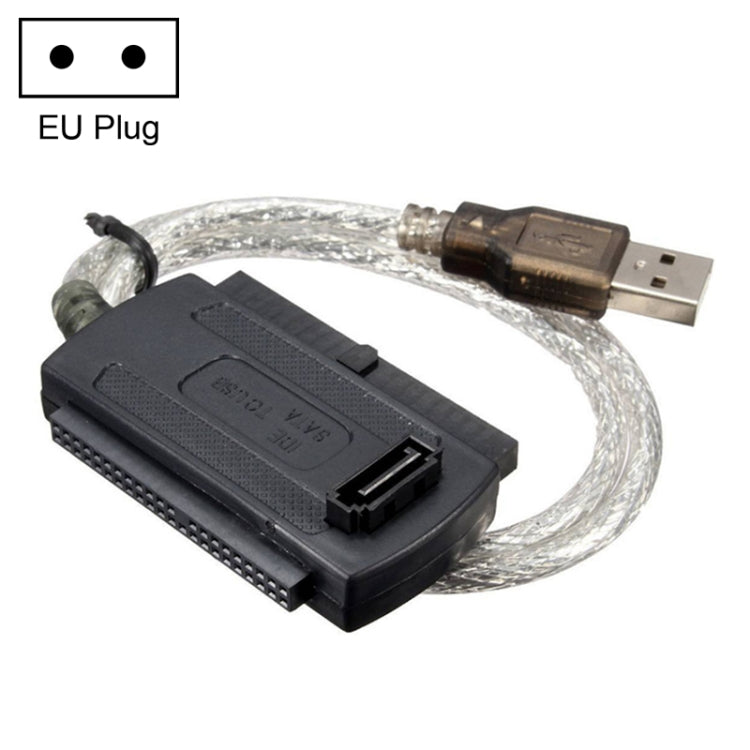 Cáp USB 2.0 sang IDE & SATA dài khoảng 55cm, USB 2.0 sang IDE & SATA (phích EU), USB 2.0 sang IDE & SATA (phích US), USB 2.0 sang IDE & SATA (phích UK)