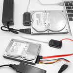 Cáp USB 2.0 sang IDE & SATA dài khoảng 55cm, USB 2.0 sang IDE & SATA (phích EU), USB 2.0 sang IDE & SATA (phích US), USB 2.0 sang IDE & SATA (phích UK)