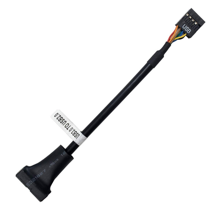 Cáp chuyển đổi bo mạch chủ USB 2.0 9 chân cái sang USB 3.0 19 chân đực, dài 15cm, 9 chân cái sang 19 chân đực
