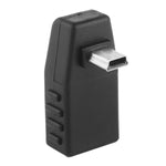 Bộ chuyển đổi Mini USB đực góc 90 độ sang USB 2.0 AF, góc lên 90 độ, góc xuống 90 độ