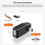 Bộ chuyển đổi Mini USB đực góc 90 độ sang USB 2.0 AF, góc lên 90 độ, góc xuống 90 độ