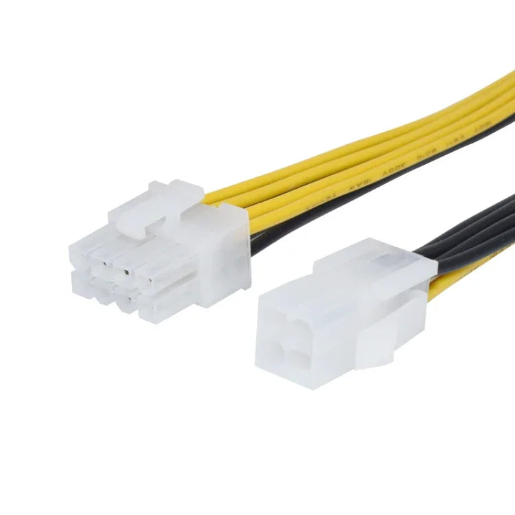 Cáp nguồn 8 chân đực sang 4 chân cái, Chiều dài: 18.5cm, 8 chân đực sang 4 chân cái