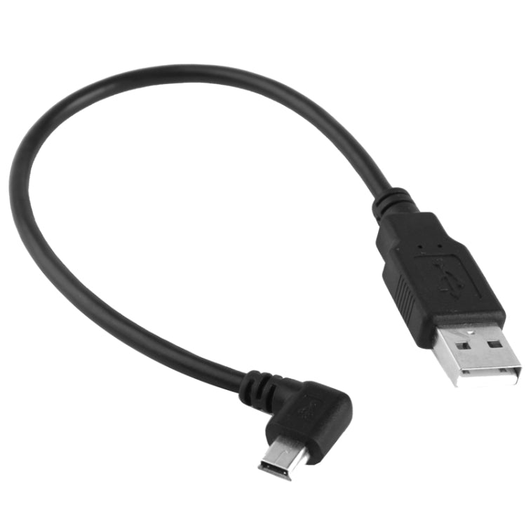Cáp bộ chuyển đổi Mini USB đực góc 90 độ sang USB 2.0 AM, dài 25cm, Mini USB góc phải
