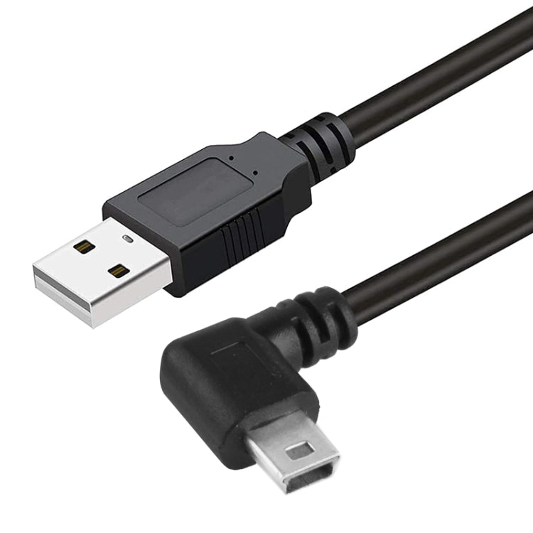 Cáp bộ chuyển đổi Mini USB đực góc 90 độ sang USB 2.0 AM, dài 25cm, Mini USB góc phải