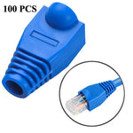Nắp bảo vệ đầu cáp mạng RJ45, Màu đen (100 cái trong một gói, giá cho 100 cái), 100 cái màu đen, 100 cái màu đỏ, 100 cái màu xanh dương, 100 cái màu trắng, 100 cái màu xanh lá, 100 cái màu xám, 100 cái màu vàng