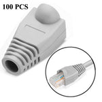 Nắp bảo vệ đầu cáp mạng RJ45, Màu đen (100 cái trong một gói, giá cho 100 cái), 100 cái màu đen, 100 cái màu đỏ, 100 cái màu xanh dương, 100 cái màu trắng, 100 cái màu xanh lá, 100 cái màu xám, 100 cái màu vàng