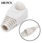 Nắp bảo vệ đầu cáp mạng RJ45, Màu đen (100 cái trong một gói, giá cho 100 cái), 100 cái màu đen, 100 cái màu đỏ, 100 cái màu xanh dương, 100 cái màu trắng, 100 cái màu xanh lá, 100 cái màu xám, 100 cái màu vàng
