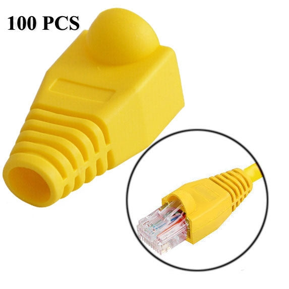 Nắp bảo vệ đầu cáp mạng RJ45, Màu đen (100 cái trong một gói, giá cho 100 cái), 100 cái màu đen, 100 cái màu đỏ, 100 cái màu xanh dương, 100 cái màu trắng, 100 cái màu xanh lá, 100 cái màu xám, 100 cái màu vàng