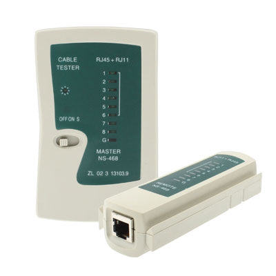 Máy kiểm tra cáp mạng RJ45 RJ11 RJ12 Cat5 UTP LAN, RJ45/RJ11 màu xanh lá