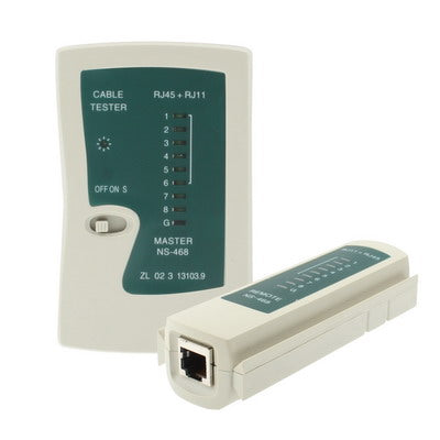 Máy kiểm tra cáp mạng RJ45 RJ11 RJ12 Cat5 UTP LAN, RJ45/RJ11 màu xanh lá