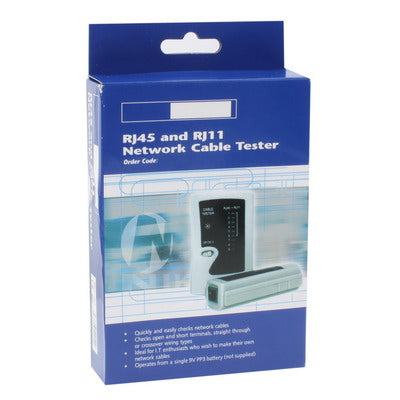 Máy kiểm tra cáp mạng RJ45 RJ11 RJ12 Cat5 UTP LAN, RJ45/RJ11 màu xanh lá