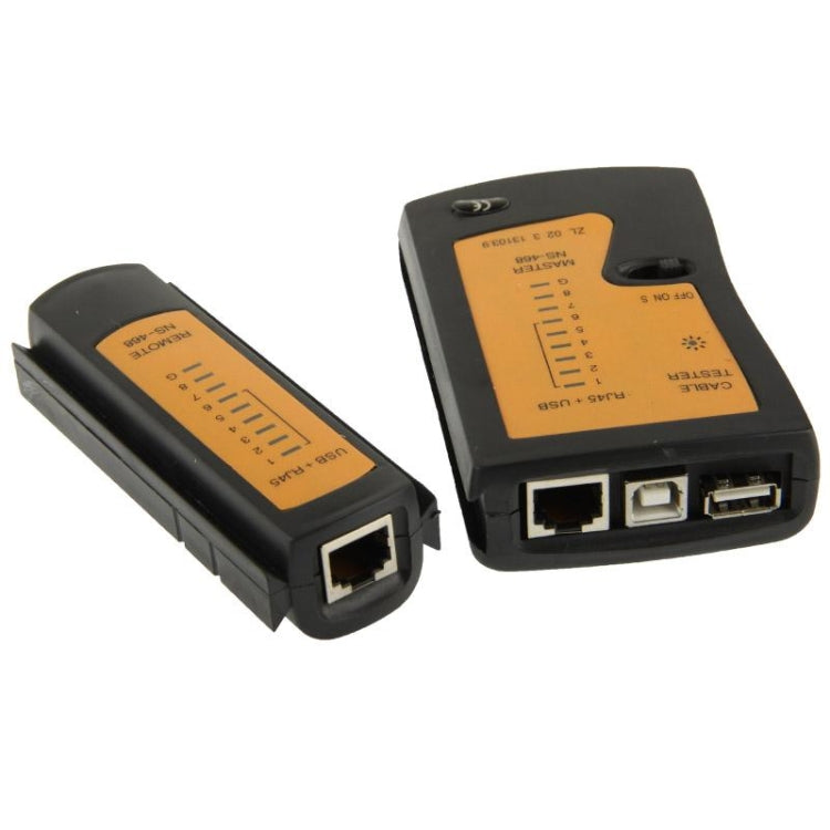 Máy kiểm tra cáp mạng RJ45 và RJ11, RJ45/RJ11 màu đen