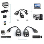 Bộ kéo dài USB sang RJ45 bằng cáp Cat5e dài 50m, 1 cổng USB