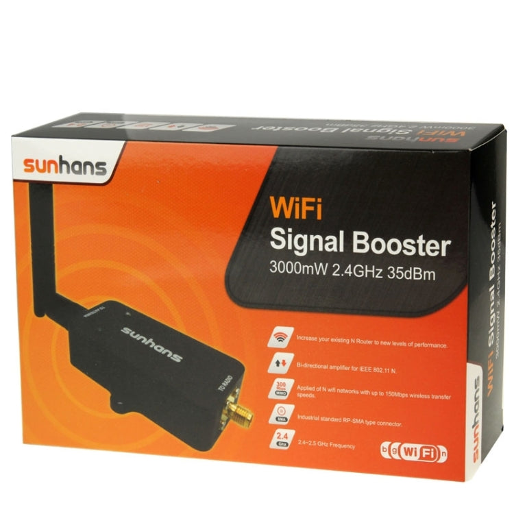 Bộ khuếch đại tín hiệu WiFi Sunhans SH24BTA-N 35dBm 2.4GHz 3W 11N/G/B, bộ lặp không dây SH24BTA-N