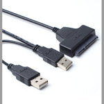 Cáp chuyển đổi ổ cứng SATA sang USB 2.0 đôi cho ổ cứng SATA 2.5 inch HDD/SSD