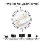 Cáp mạng LAN Ethernet CAT7 siêu mỏng phẳng tốc độ cao 10Gbps đầu mạ vàng, các chiều dài 1m, 2m, 3m, 5m, 10m, 15m, 20m, 25m, 30m