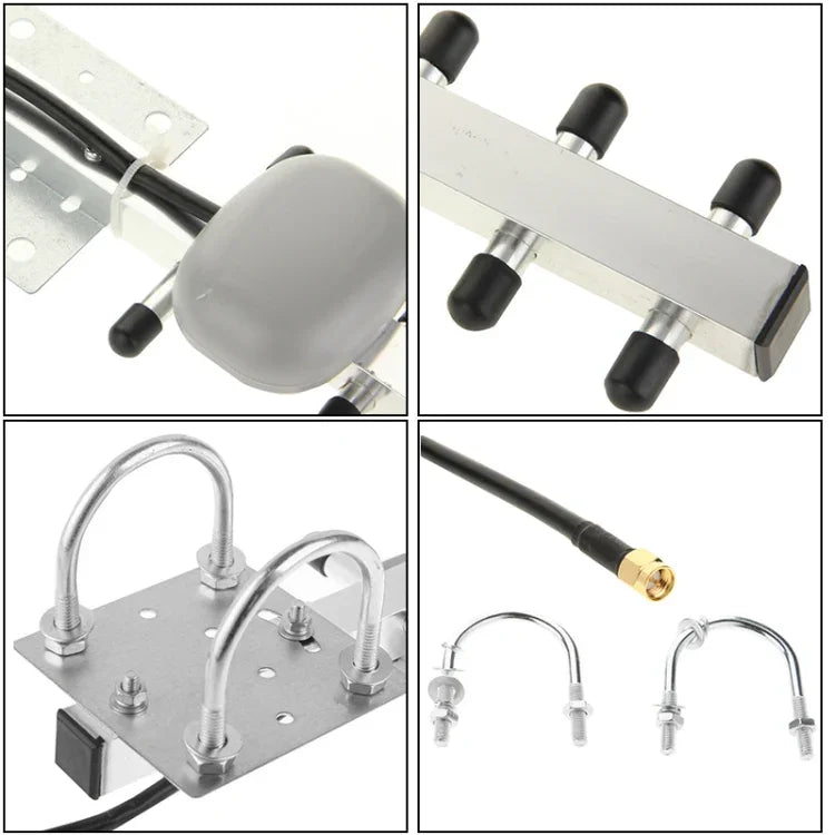 Ăng-ten Yagi SMA cắm tăng công suất cao 28dBi 4G 696-960MHz / 1710-2690MHz, Ăng-ten