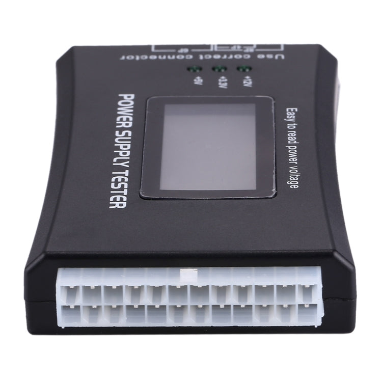 Máy kiểm tra nguồn máy tính PC 20/24 chân với màn hình LCD kỹ thuật số, công cụ đo công suất và chẩn đoán, đầu nối ATX có màn hình LCD