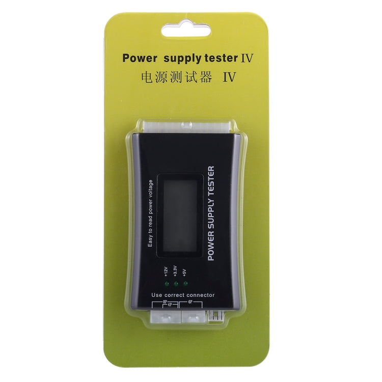 Máy kiểm tra nguồn máy tính PC 20/24 chân với màn hình LCD kỹ thuật số, công cụ đo công suất và chẩn đoán, đầu nối ATX có màn hình LCD