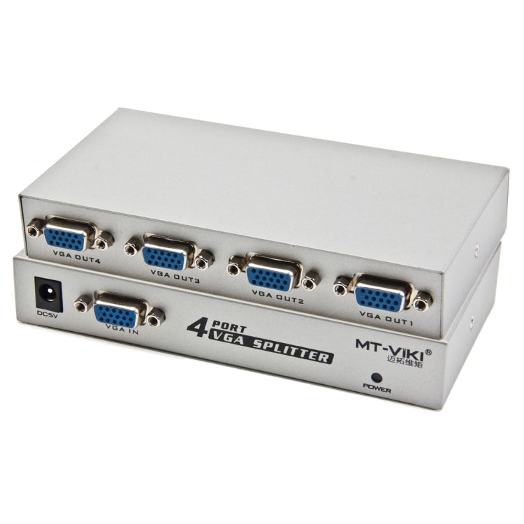 Bộ chia VGA 4 cổng 150MHz (1 đầu vào VGA, 4 đầu ra VGA), Bộ chia 4 cổng màu bạc