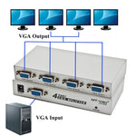 Bộ chia VGA 4 cổng 150MHz (1 đầu vào VGA, 4 đầu ra VGA), Bộ chia 4 cổng màu bạc