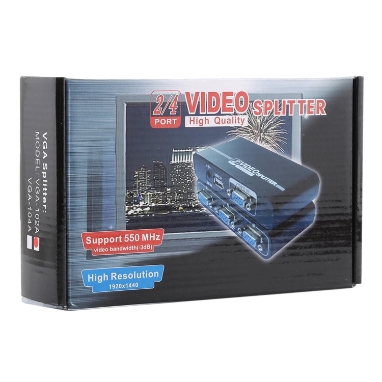 Bộ chia VGA VGA-102A 1 ra 2 cổng 1920 x 1440, 2 cổng