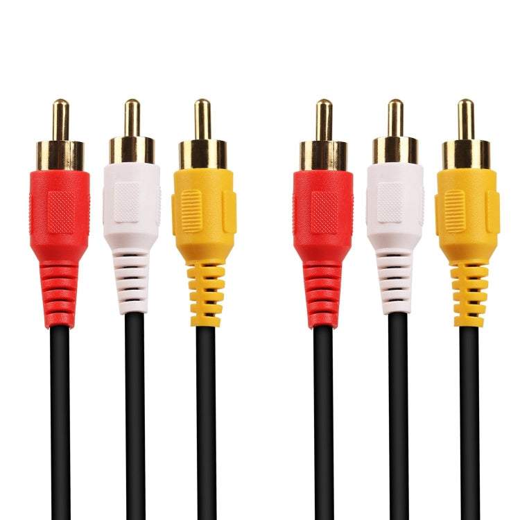 Cáp âm thanh video stereo RCA chất lượng thường, chiều dài: 3m, 3 đầu RCA sang 3 đầu RCA, chiều dài: 3m