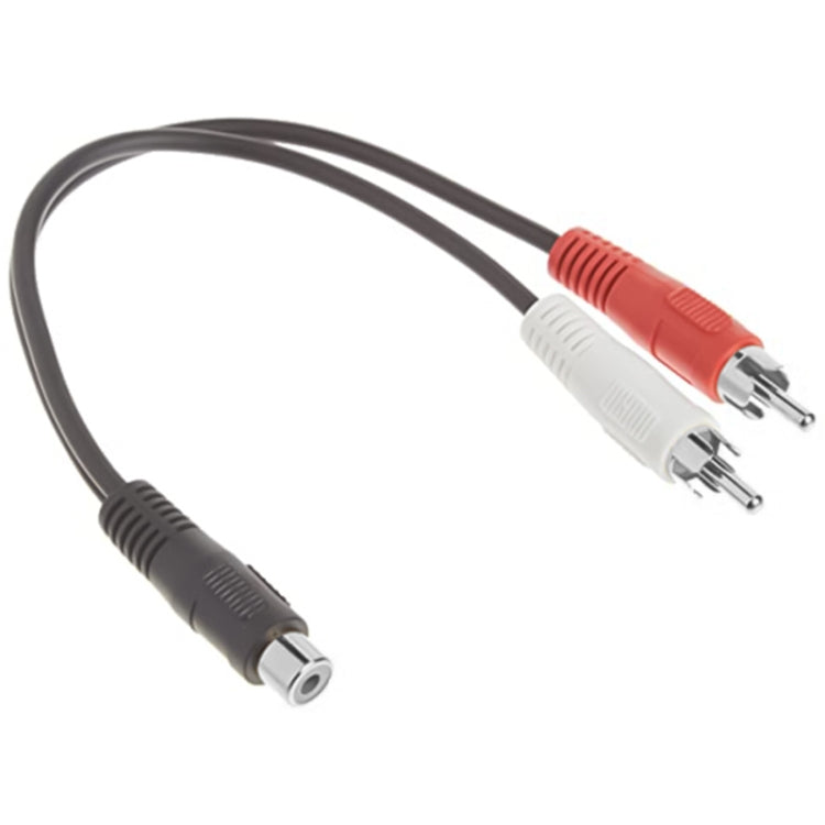 Cáp jack stereo 3,5mm cái sang 2 đầu cắm RCA đực, chiều dài: 38cm, 3,5mm sang 2 RCA đực
