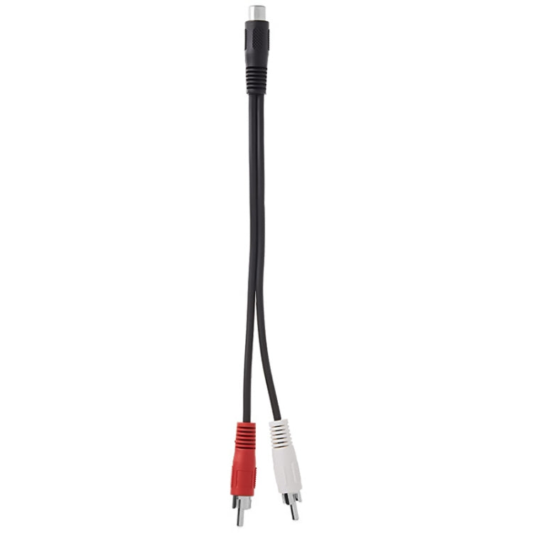 Cáp jack stereo 3,5mm cái sang 2 đầu cắm RCA đực, chiều dài: 38cm, 3,5mm sang 2 RCA đực