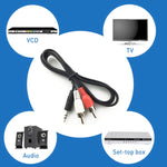 Cáp âm thanh jack 3,5mm stereo sang RCA đực chất lượng tốt, chiều dài: 5m, chất lượng tốt, chiều dài: 5m