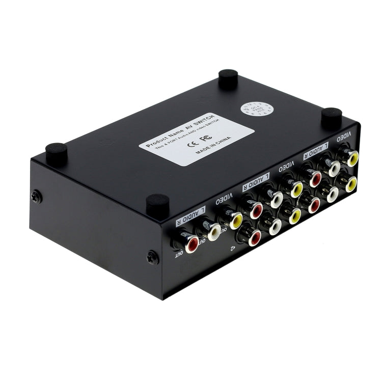 Hộp chuyển đổi AV RCA 4 cổng vào 1 cổng ra âm thanh video, 4 cổng vào 1 cổng ra