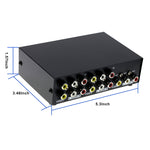 Hộp chuyển đổi AV RCA 4 cổng vào 1 cổng ra âm thanh video, 4 cổng vào 1 cổng ra
