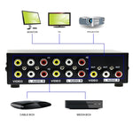Hộp chuyển đổi AV RCA 4 cổng vào 1 cổng ra âm thanh video, 4 cổng vào 1 cổng ra