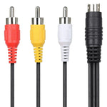 Cáp Chuyển Đổi TV S-Video 4 Chân sang 3 RCA AV Đầu Đực, Chiều Dài: 1.5M, S-Video sang AV 3RCA Đầu Đực