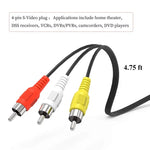 Cáp Chuyển Đổi TV S-Video 4 Chân sang 3 RCA AV Đầu Đực, Chiều Dài: 1.5M, S-Video sang AV 3RCA Đầu Đực